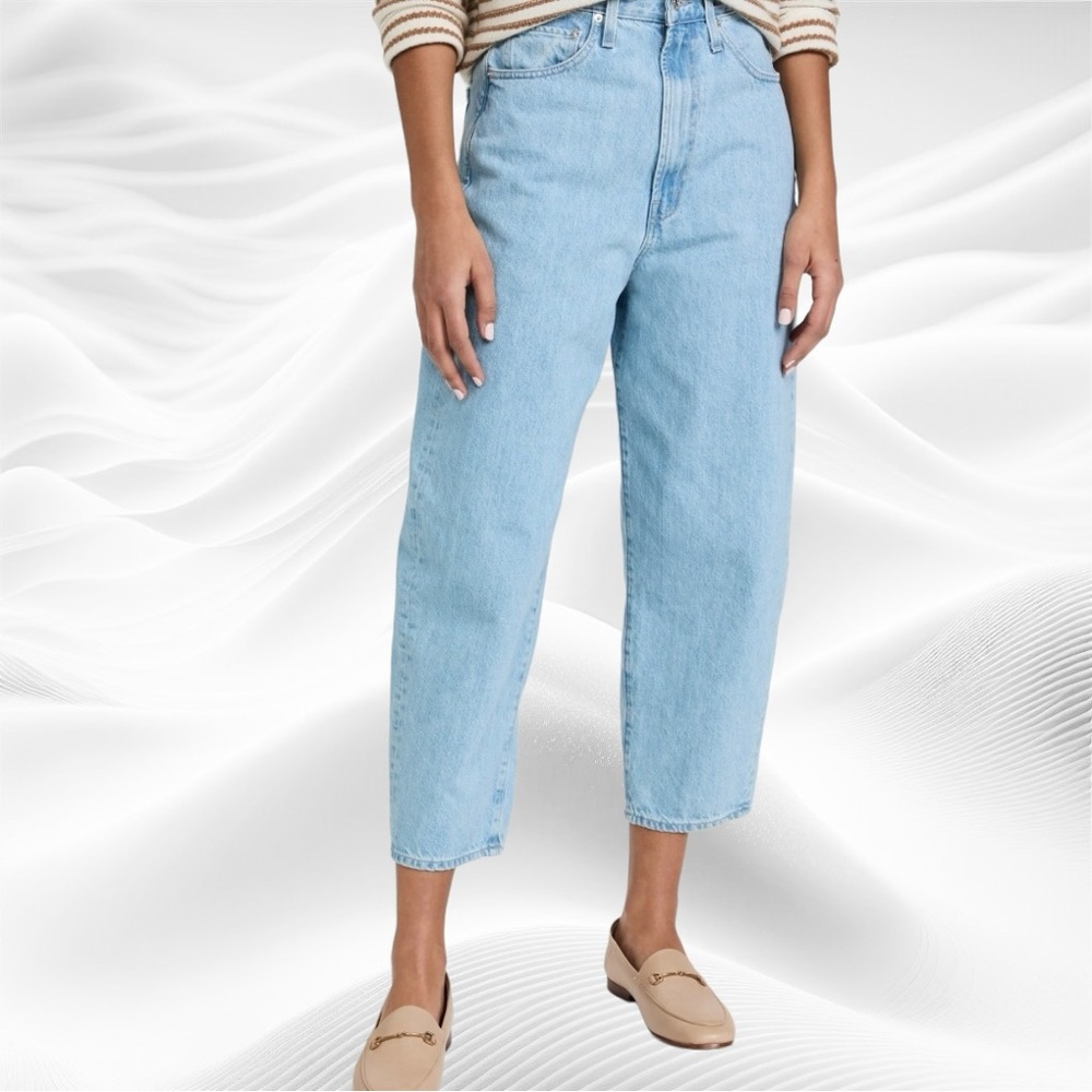 Edwin Dani Jeans in Escape Blue Cropped Wide Leg Size 28X25